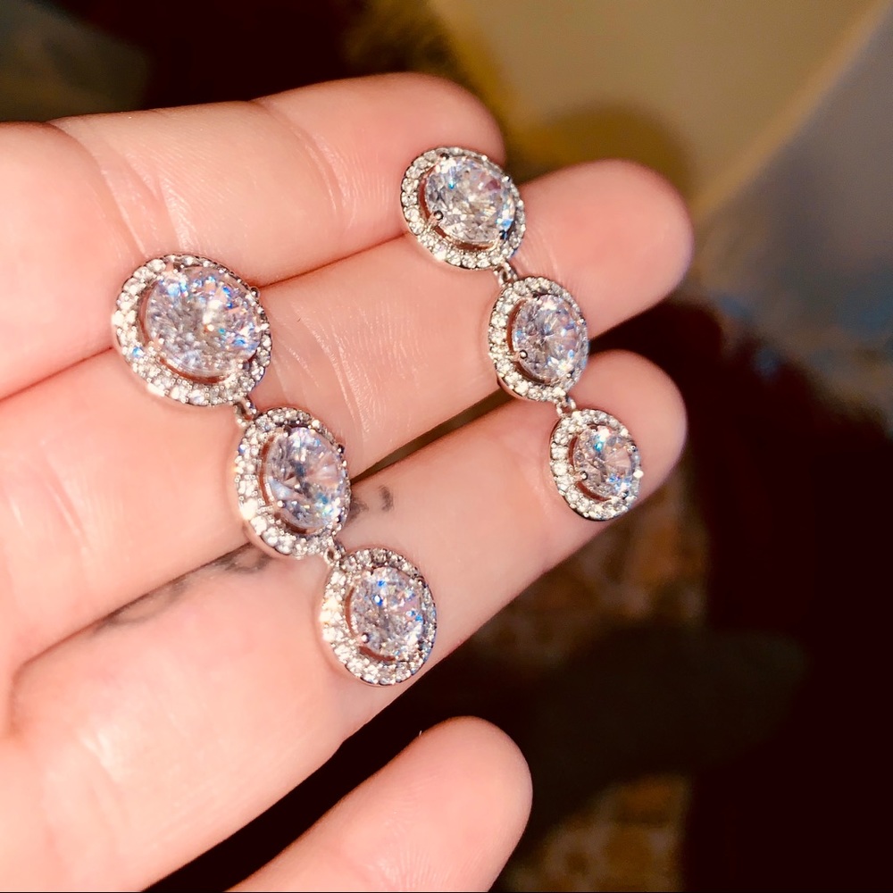 Swarovski tiered earrings